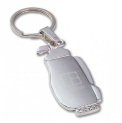 Silver Golf Bag Keychain