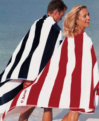 Horizontal Cabana Stripe 21lb 40" x 80" Signature Beach Towel