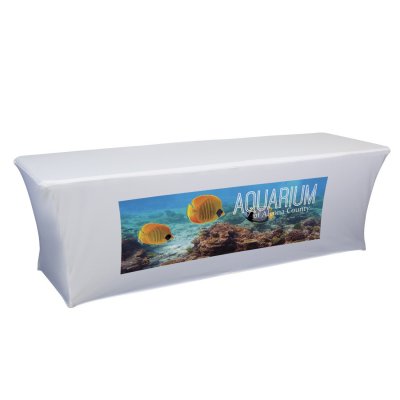 8ft UltraFit Table Cover Full Color Front Only Imprint
