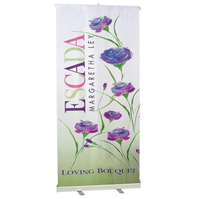 One Single Sided 33" x 79" Banner w/Retractable Stand