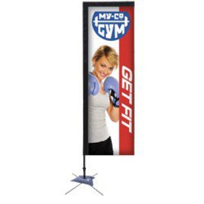 7' Rectangle Sail Sign Banner Kit (Single-Sided)