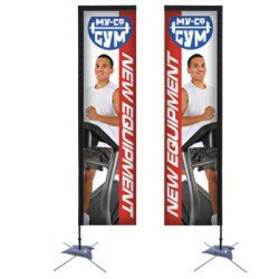 10' Rectangle Sail Sign Banner (Double-Sided)