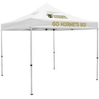 Deluxe 10' Square Tent with Vented Canopy (Full-Color Thermal Imprint, 2 Locations)
