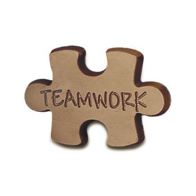 Case of 50 Teamwork Puzzle Piece Shape