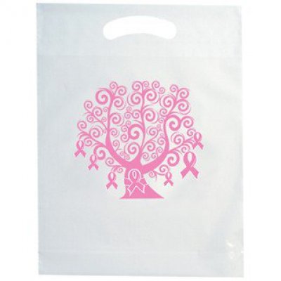 BREAST CANCER AWARENESS DIE CUT BAG WITH TREE DESIGN STOCK DESIGN ONLY