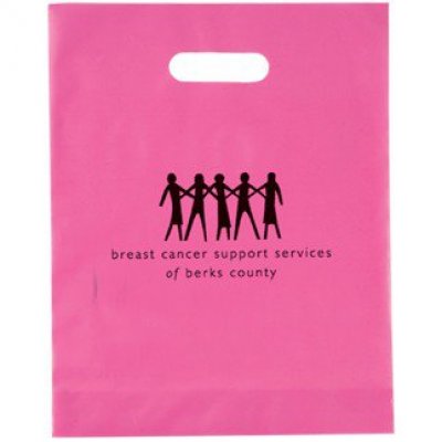 FROSTED DIE CUT BAG - PINK - BREAST CANCER AWARENESS