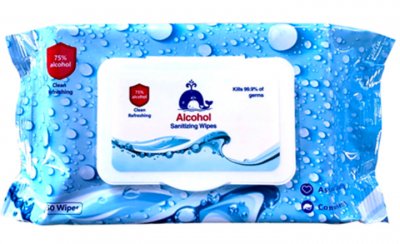 75% Alcohol Wipes - 50 count (NEW)