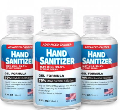 Advanced Caliber GEL Hand Sanitizer 2oz Bottle 70% Alcohol USA Made