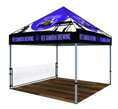 10ft Aluminum Canopy Tent Half Wall and Rail w/ Full Color Single Sided Imprint