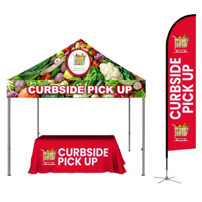 Canopy Kit w/ 6ft Table Cover & 14ft Flag