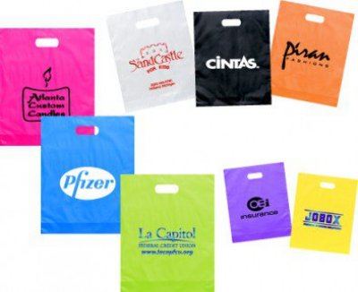 9"x 12" Frosted Die-Cut Plastic Bags