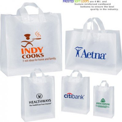 Clear Frosted Soft-Loop Plastic Bags