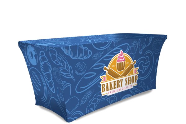 6ft Spandex Table Cover with Full Color Imprint