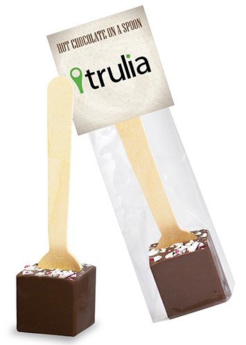 Hot Chocolate on a Spoon in Favor Bag - Belgian Dark Chocolate with Peppermint