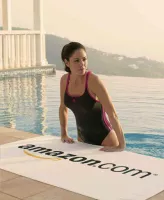 White 30" x 60" 12lb Signature Beach Towel