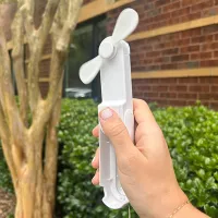 Whirl 4" 1 Fan - Phone Stand, Flashlight and Mirror