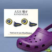 4 Pack Custom Molded Shoe Charms on 4x6 Card