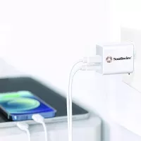 30Watt PD 1xTypeC, 1xQC USBA, AC Adapter
