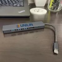 Type-C 3 Port Hub w/Gb Ethernet, HDMI & Type-C PD