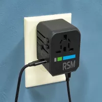 Travel Adapter 1xType C, 4x USB