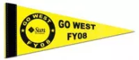 5" x 12" Colored Felt Pennants