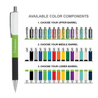Color-Pop Plunge-Action Aluminum Ballpoint Pen