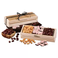Wooden Crate w/Sweet & Crunchy Assortment