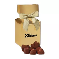 Gold Gift Box w/Cocoa Dusted Truffles