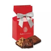 Gourmet Brownies in Red Premium Delights Gift Box