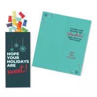 One Color Foil-Stamped Stock Holiday Sentiment Sweeter Cards with Albanese® Gummi Bears