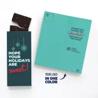 One Color Foil-Stamped Stock Holiday Sentiment Sweeter Cards with Sea Salt Caramel Chocolate Bar