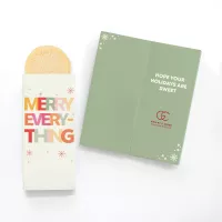 One Color Foil-Stamped Stock Holiday Sentiment Sweeter Cards with Sugar Cookies