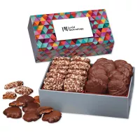 Toffee & Pecan Clusters in Gift Box with Triangles Sleeve