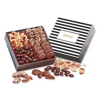 Gourmet Holiday Gift Box with Stripes Sleeve