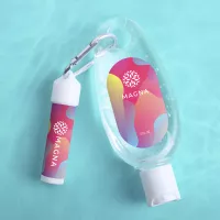 Sanitizer & Lip Moisturizer Carabiner Kit