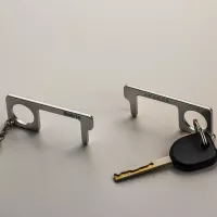 No Touch Thingamajig Keyring: Aluminum