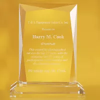 Jurak Rectangular Gem Edged Award