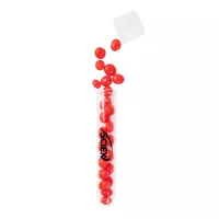 Plastic Test Tube Filled w/ Red Hots Candy (5/8"x3 7/8")