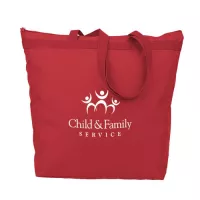 Large Zippered Tote Bags
