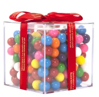Acrylic Gift Jars Cube with Mini Gumballs