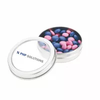 Top View Tin W/Chocolate Buttons