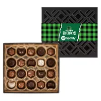 Gourmet Chocolate Truffles Gift Box w/ Full Color Band - 20 pc