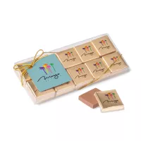 Twenty Piece Chocolate Foiled Square Box-Full Color