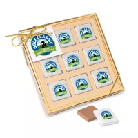 Nine Piece Chocolate Foiled Square Gift Box-Full Color