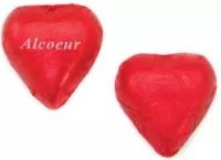Imprinted Foil Wrapped Chocolate Heart