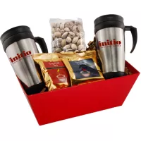 Tray w/Mugs and Pistachios