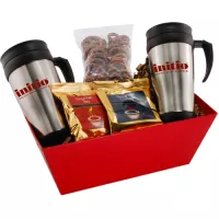 Tray w/Mugs and Mini Pretzels
