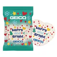 3" Iced Full Color Vanilla Cookie- Heart