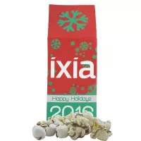 Happy Holidays Gable Box- Peppermint Bark Popcorn