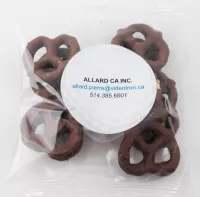 2 Oz. Handfuls of Milk Chocolate Mini Pretzels
